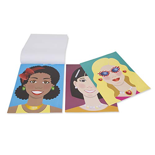 Melissa & Doug Make-A-Face Sticker Pad - Fashion Faces, 20 Faces, 5 Sticker Sheets - Reusable Stickers, Stocking Stuffers, Restickable Stickers, Sticker Faces Book For Kids #TOP1