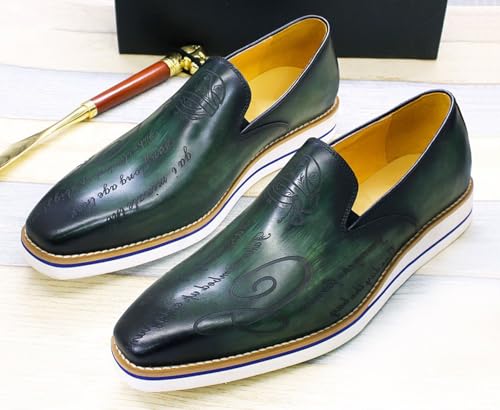 Mens Penny Loafers Slip On Casual Dress Shoes Genunie Leather Lightweight Flat Suit Shoes Prom Wedding Business Mocasines Fashion Tuxedo Shoes for Men4