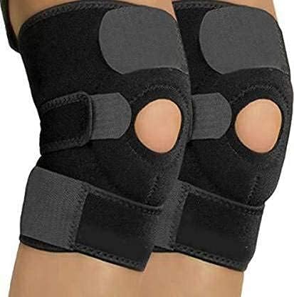 Gauri Enterprises Premium Knee Support Open Patella, Breathable Knee Cap Brace for Arthritis, Pain Relief, Sports for Men & Women (Design A - SINGLE (Black),Non toxic, Free Size) (B0CGBHX6DX) Amazon Price History, Amazon Price Tracker