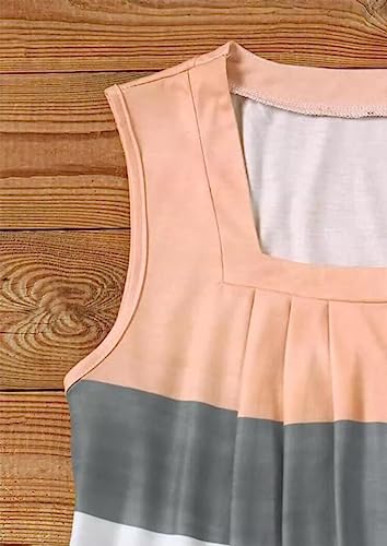 Ruffled Square Collar Casual Tank Summer Casual Fashion Camping Seaside Party Sleeveless Tank Women's Mother top Vest4