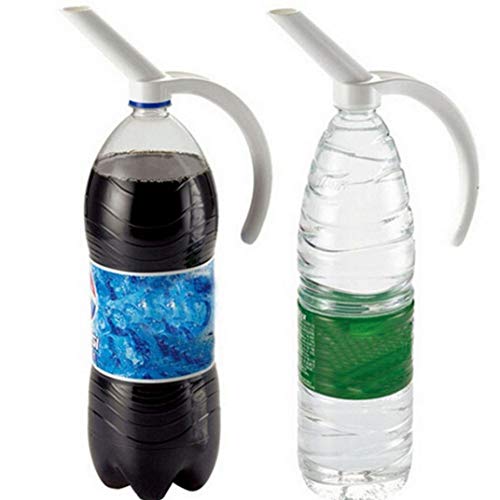 Ogquaton Poignée de boisson en bouteille en plastique Soda Coke Drinkeware Bec verseur Bouteille Blanc Pratique et pratique