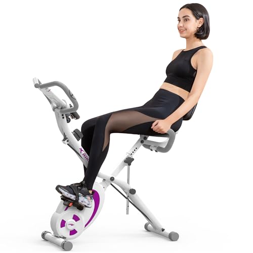 leikefitness Folding Recumbent Bike with Bands