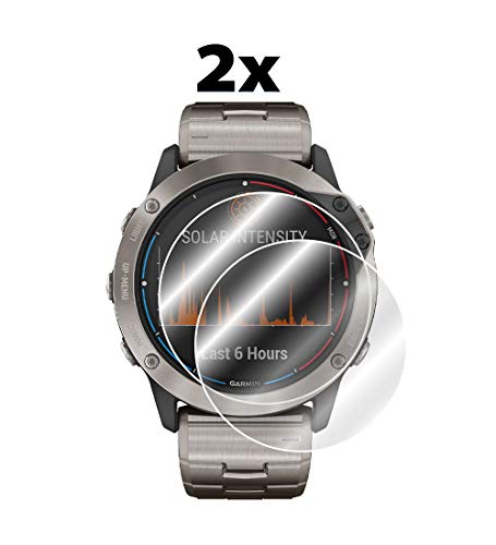 Ipg For Garmin Quatix 6X Solar Smartwatch Screen Protector (2 Units) Invisible Ultra Hd Clear Film Anti Scratch Guard-Smooth/Self-Healing/Bubble -Free #TOP5