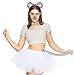 Spooktacular Creations Halloween 4 Pieces Grey Mouse Costume Accessory Set for Adults and Kids, Rat Mouse Ears Headband, Halloween Animal Costume Accessories Set
