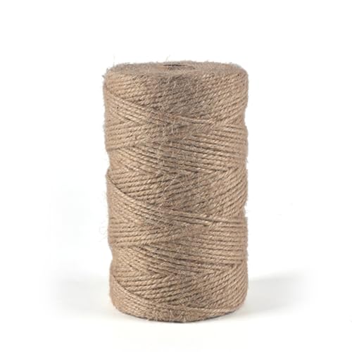 Lkw Ogechi 2mm Cuerda de Cáñamo, 100m Cuerda de Jardin, Cordel de Yute Natural, Cordel de Jardin, para Jardinería, Artesanías, Envoltura de Regalos, Bricolaje y Decoración