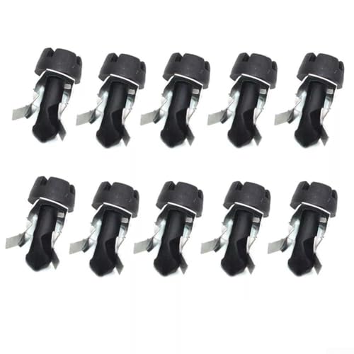 Eawfgtuw Tornillo de cierre de tornillo de bloqueo para la culata del motor de coche, 10 juegos, aleación de plástico negro, para A4 para A6 A8, OEM N906420001 N90565301