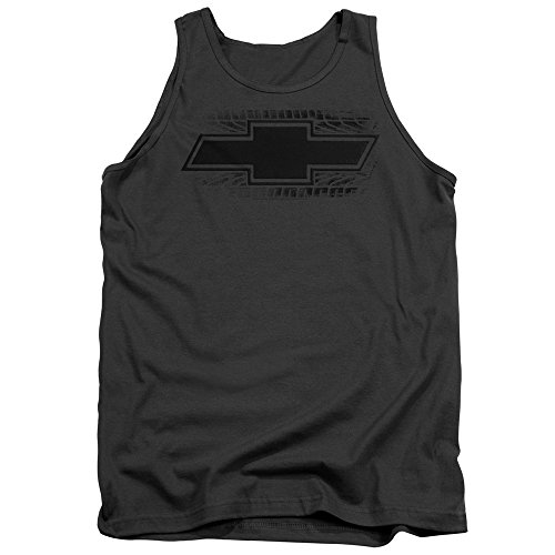 Chevrolet Bowtie Burnout Unisex Adult Tank Top for Men and Women, X-Large Charcoal