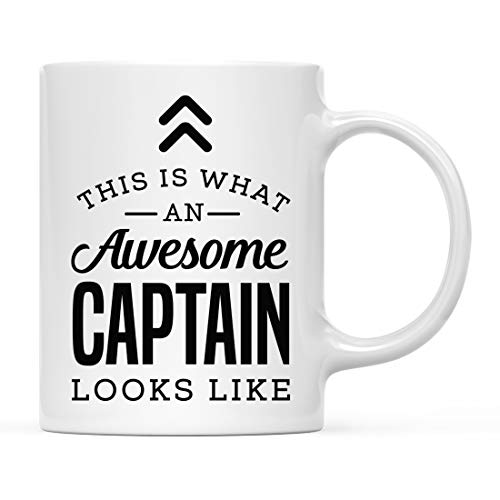 Andaz Press 11oz. Ceramic Coffee Tea Mug Thank You Gift, This is What an Awesome Captain Looks Like, 1-Pack, Birthday Christmas Gift Ideas Coworker Him Her, Includes Gift Box