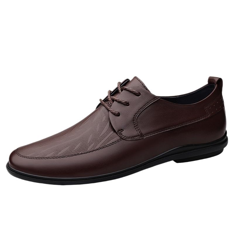 Men's Dress Oxford Shoes Top Grain Leather Lace Up Breathable Slip Resistant Formal Working Shoes2