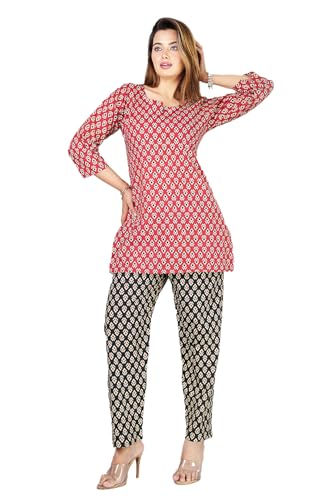 Image of Kuruti B Sheets Women's Printed Night Suit Set | Soft & Breathable Top and Pyjama Set for Women | Stylish Relaxed Fit Sleepwear for Everyday Comfort | Perfect Lounge Wear for Home & Travel
