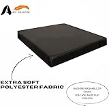 A ATH COLLECTION Rattan Seat Pads Cushion Pad Indoors Outdoors 100% Water Resistant Garden Furniture Chair Pads Office Garden Patio Chair Cushions Seat Pad (47cm x 47cm x 5cm, Black) - Image 3