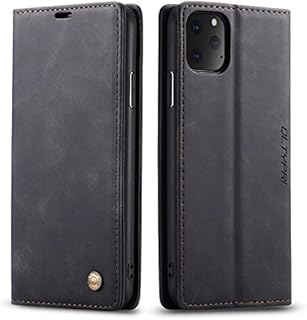 QLTYPRI Case for iPhone 11 Pro, Vintage PU Leather Wallet Case Card Slot Kickstand Magnetic Closure Shockproof Flip Folio Book Case Cover for iPhone 11 Pro - Red