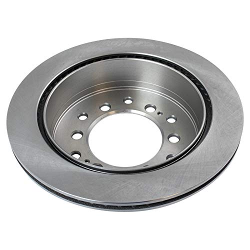 Image of TRQ Rear Brake Pad and Rotor Set Semi Metallic Vented Rotors | For 2003-2009 Lexus GX470 2003-2009 Toyota 4Runner 2007-2009 FJ Cruiser 2001-2007 Sequoia