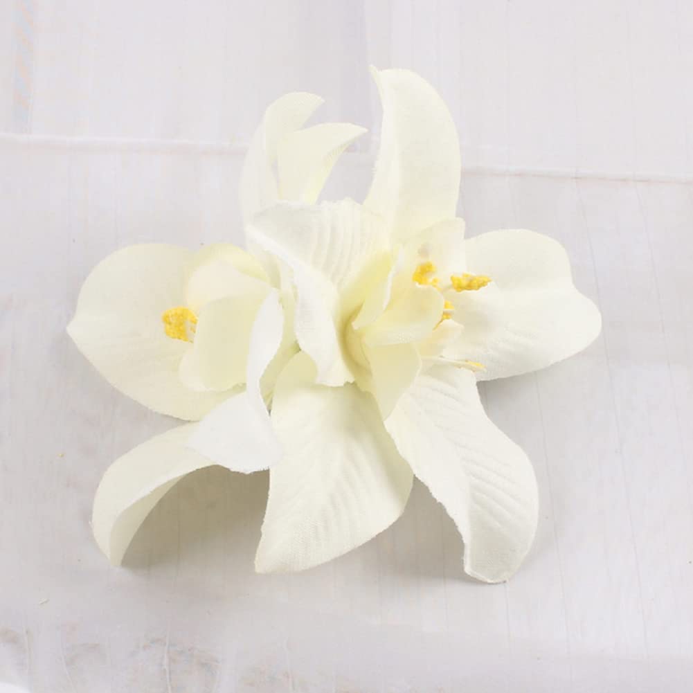 5Pcs Butterfly Orchid Hair Clips Bohemian Double Hawaiian Flowers Barrettes Hair Accessories for Women Wedding Party Holiday(Random Colors) - Image 4