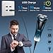 Snapbuy Electric Razor for Men, Snapbuy Electric Razor Pro of Father, 4D Floating Head Rotary Shaver, Ipx7 Waterproof Electrical Razors, Wet & Dry Fast Charging Electrical Shaver LCD Display (Blue)