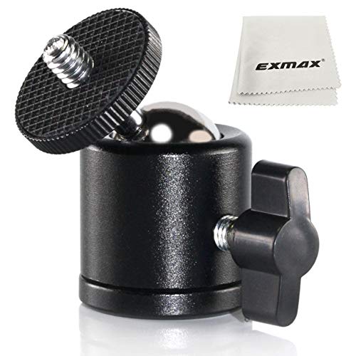 Mini tête sphérique rotative 360 EXMAX pour réussir vos vidéos au caméscope sur support d'éclairage