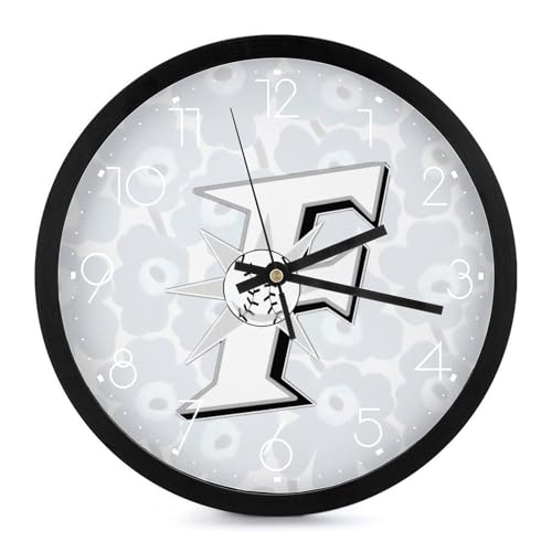 北海道日本ハムファイターズ 掛け時計 壁掛け時計 円形 静音 電池式 アラビア数字 オフィス/寝室/リビング