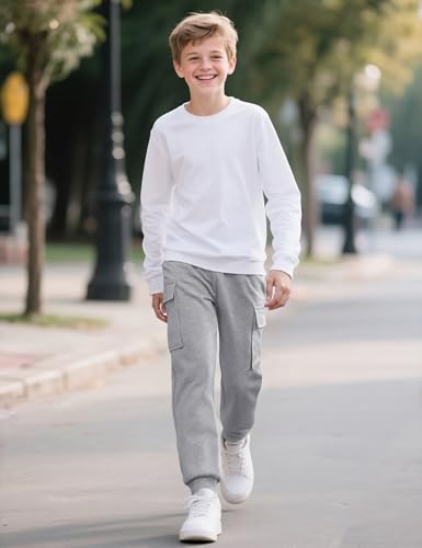 Pantalon de survêtement cargo garçon Auranso avec cordon de serrage et poches