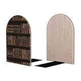 Xiso Ver Bibliothek alter Bücher oder Bücherregale aus Holz, 1 Paar, Organizer, Bücherregal, rutschfeste Buchstütze für Regale, dekorativer CD-Halter und Videospiel-Organizer für schwere Bücher