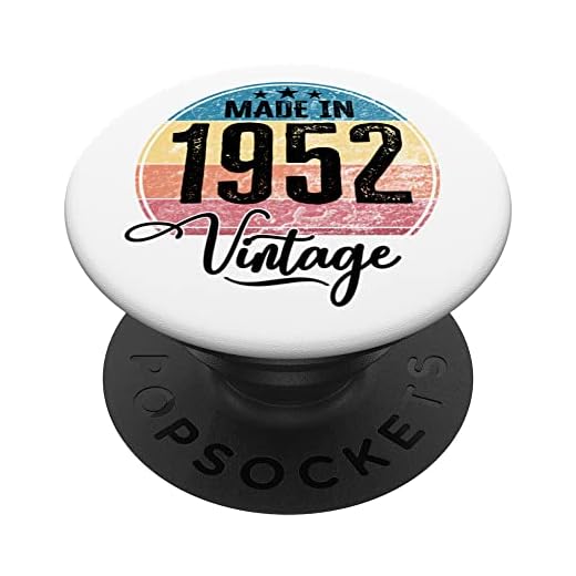 Cumpleaños Vintage Año de nacimiento 1952 Cumpleaños bday PopSockets PopGrip Intercambiable