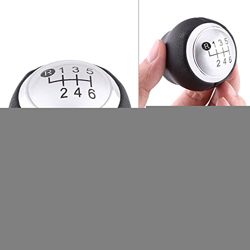 Keenso 6 Speed Car Manual Stick Shifter Knob, Universal Car Gear Shift Knob Shifter Adapter Manual Knob Head For 2007-2013 #TOP2