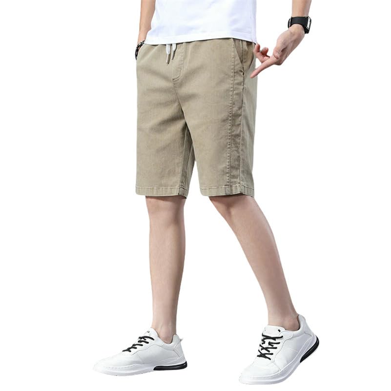 Shorts en denim ice silk homme bermuda large fluide coupe d été décontracté