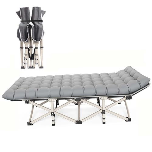 Lit de camp pour adultes pliable et robuste avec matelas confortable