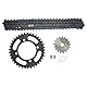 420 Ketten- und Kettenrad-Kit, 420 Kette 155 mm 37 Zähne vorne und 420 73 mm 17 Zähne hinten Kettenrad-Kit, Kettenrad-Kit für 50 cc bis 125 cc Dirt Mini Bikes ATV, kompatibel mit Coolster, Apollo, SSR
