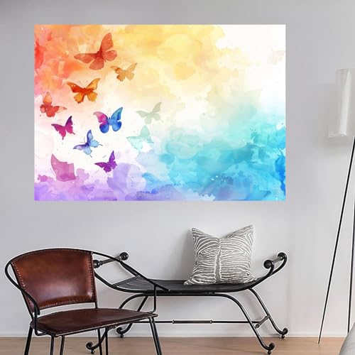 Tableau decoration murale papillon abstrait 50x70cm pour salon - 2