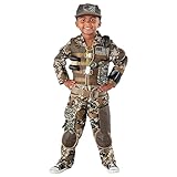 Teetot Adventure Factory Special Forces Military Child Halloween Costume Kids Army Camo Jumpsuit, Vest, Hat & Toy Accessories (M (7/8))