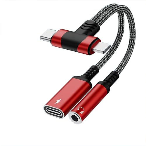 y2025V݌vz2in1 CzWbN ϊ Cz WbN USB-C/Lightning - 3.5mm Cz ϊP[u [d/y 2in1 Cz ϊ _炩GRTPE }[d yĐ/ʘbΉ i`bv iPh