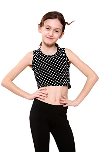 Image of Kids Girls Neon Fluorescent Vest Crop Tops T-Shirt Tee Top Dance Wear Gymnastic Fancy Dress Age 5-14 Years