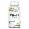 Solaray-OptiZinc-30mg-Supports-Immune-Endocrine-Systems-Cellular-Health-wMethionine-B-6-60-VegCaps Solaray OptiZinc 30mg Immune Support Supplement, Chelated Zinc Capsules, Endocrine Systems and Cellular Health Support, with Methionine, Vitamin B6 and NO Copper, 60-Day Guarantee, 60 Serv, 60 VegCaps