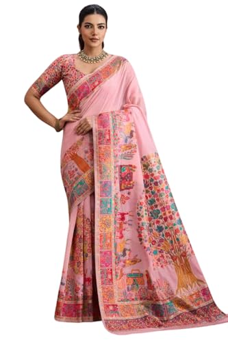 SGF11 Women's Soft Cotton Linen Silk Saree With Unstitched Blouse Piece product image 10