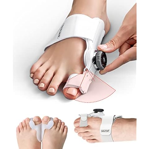 Tech Love Hallux Valgus Korrektur Set für Damen und Herren, Hallux Valgus Schienen [1x], Silikon Zehenspreizer [2x] und Zeh Trainingsband [1x], Universalgröße Bunion-Entlastung für Tag & Nach Cover
