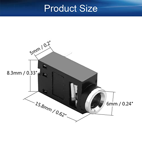 Heyiarbeit conector jack de audio panel 3.5mm 20 piezas miniatura 2