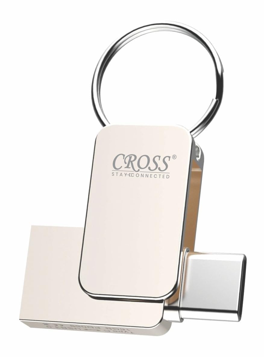 Cross USB PENDRIVE and Dual PENDRIVE (128GB, Extreme Dual Drive Type C USB OTG)