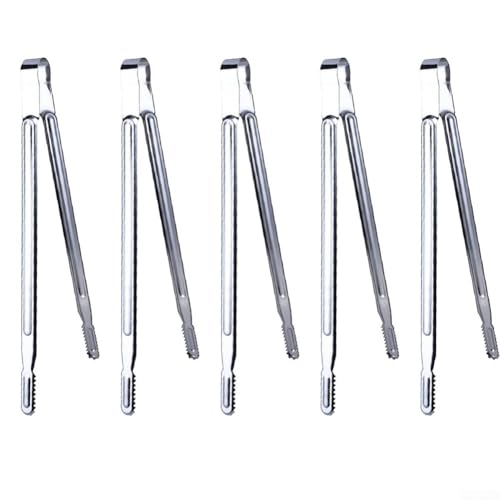 Pinze da barbecue e da cucina realizzate in acciaio inossidabile antiruggine con testa a morsetto resistente al calore e impugnatura ergonomica per una manipolazione sicura degli alimenti