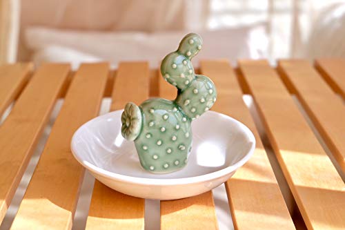 Image of PUDDING CABIN Cactus Gifts for Women Cactus Ring Holder Dish Birthday Gifts for Women Girls Friends, Cactus Decor for Bathroom Nighstand, Wedding Valentine's Day Xmas Gifts Mothers Day Gifs