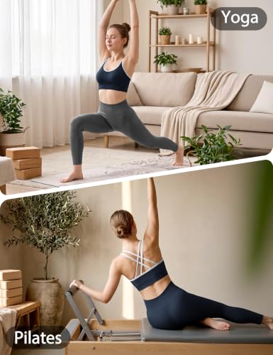 Image of VEQKING Strappy Cross Back Sports Bra for Women Removable Padded Yoga Bras | Multipack, Medium Support, Comfortable Seamless Wireless Design, Breathable Moisture-Wicking Fabric, Workout, Gym, Pilates