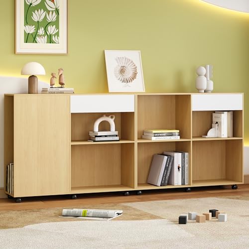 YESGIGA Juego completo de dormitorio juvenil, cama individual + armarios, cama juvenil, cama de panel con 4 cajones, 2 armarios con ruedas en el suelo, 90 x 200 cm (2 armarios)