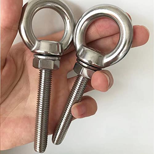 image for HYXXYY Stainless Steel Eye Bolt, 2pack M10 Shoulder Eye Bolts 3/8