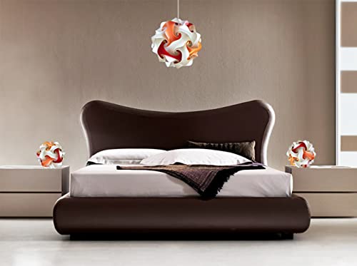 Stupendo Set Lampade a led camera da letto Lampadario a sospensione moderno Sfera 35 cm e 2 abat jour lampade da comodino vintage soggiorno cameretta