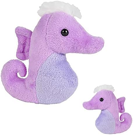 The Dreidel Company Plush Mighty Mights, 3.5" Inch Plush Stuffed, Super Soft and Cuddly Animal Toys, Classroom Decorations, Boys and Girls (Sea Horse)