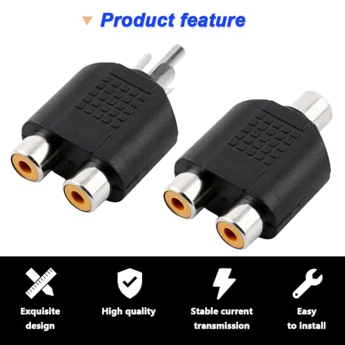 RCA Y Splitter Adapter, 10 piezas miniatura 6
