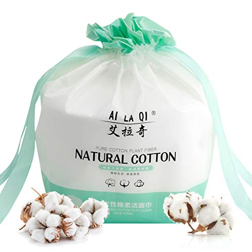 Disposable Face Towel Face Wipe Cotton Cleansing Towel Extra Thick & Soft 100% Cotton Lint Free Non-Woven Fabric Wet and Dry Dual-Use AB Two-Sided Design for Sensitive Skin