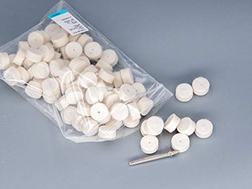 QTY 90 MOREFELT Wool Felt Polishing Buffing Wheels Bobs Buff 1/2" Diameter Replacement