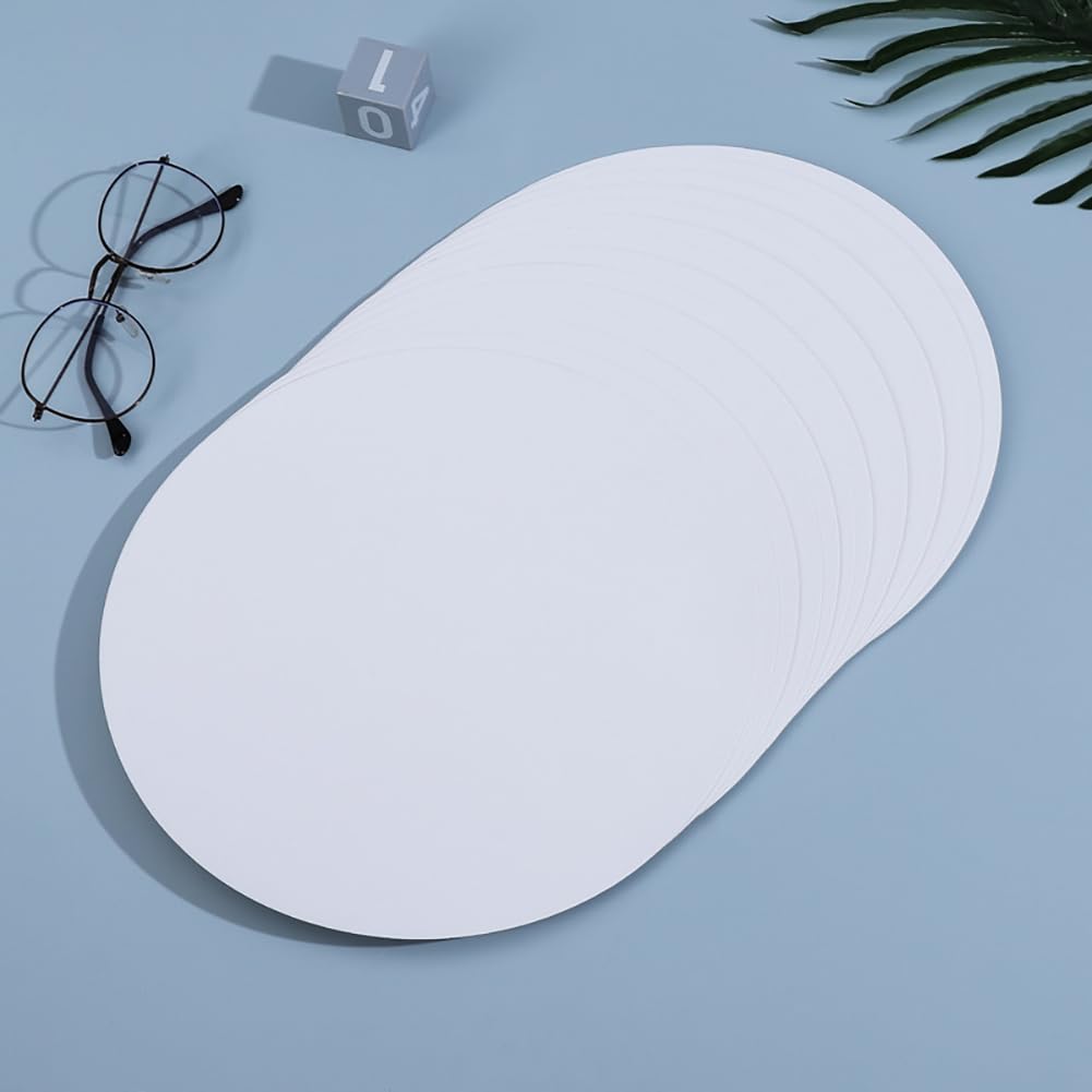 Cartoncini rotondi bianchi kraft 10 cm