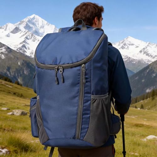 Mochila plegable ligera azul para actividades outdoors miniatura 1
