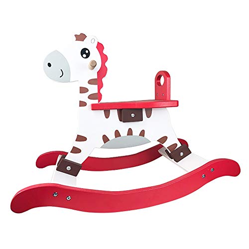 ZhaoXH-Schaukelpferd Hölzerne Kleinkind Schaukelspielzeug Baby Schaukelstuhl Kinder Massivholz Schaukelpferd Kind…